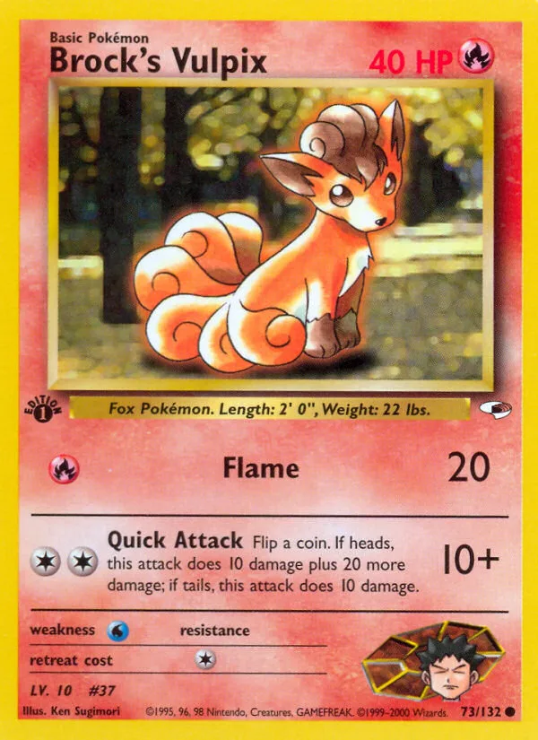 Brock's Vulpix, Gym Heroes #73/132