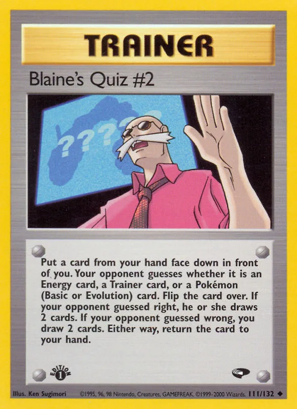 Blaine's Quiz #2, Gym Challenge #111/132