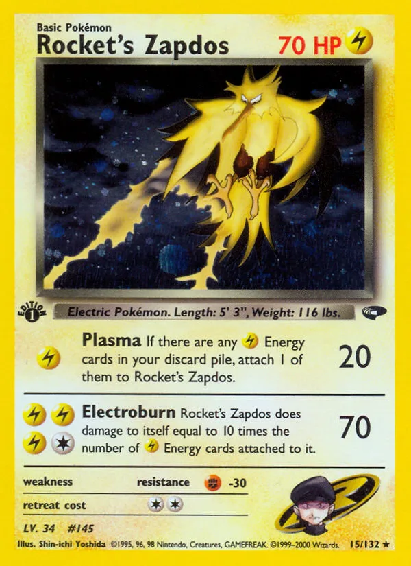 Rocket's Zapdos, Gym Challenge #15/132