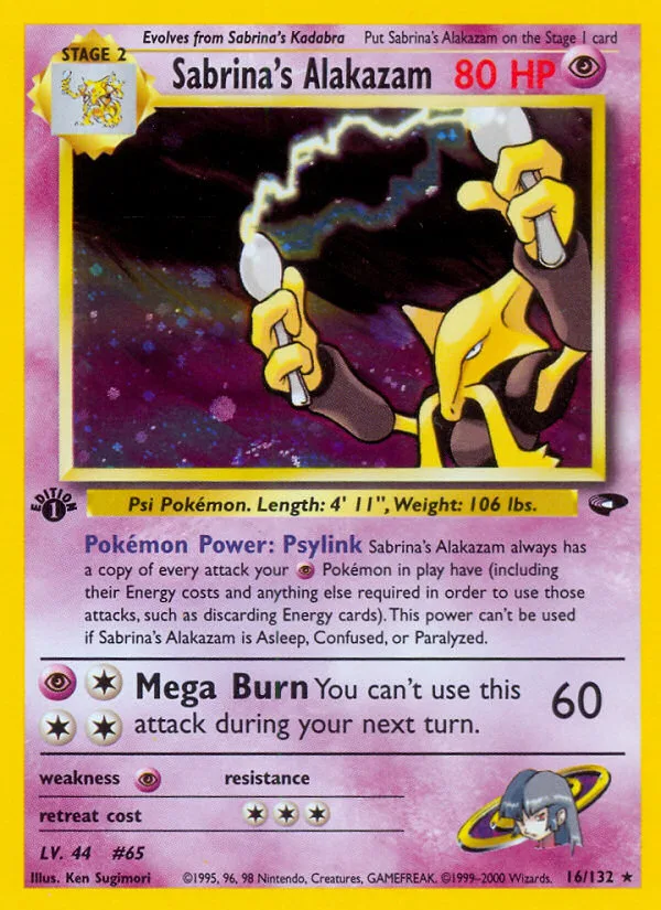 Sabrina's Alakazam, Gym Challenge #16/132