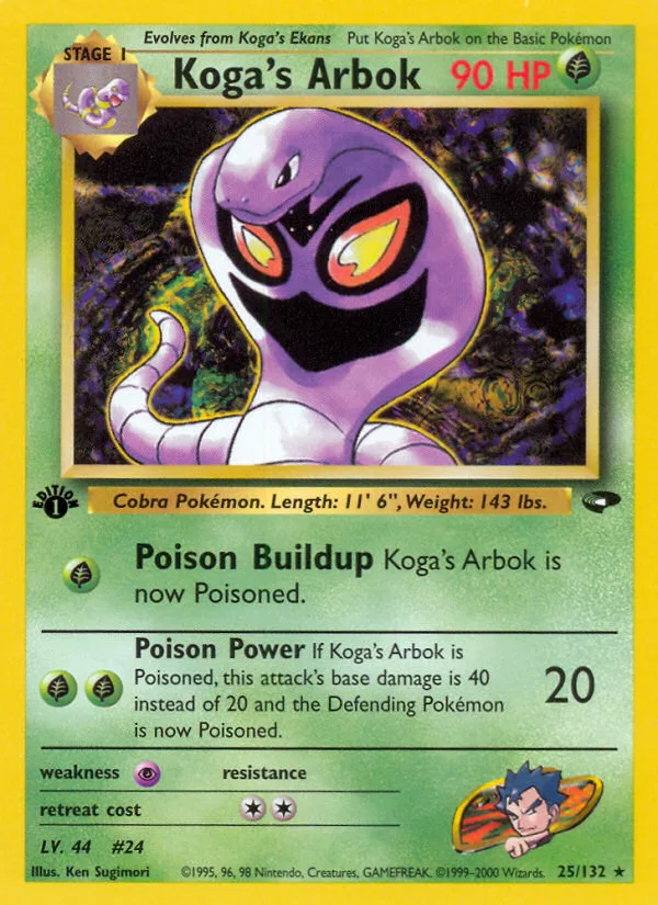 Koga's Arbok, Gym Challenge #25/132