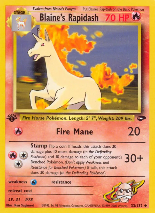 Blaine's Rapidash, Gym Challenge #33/132