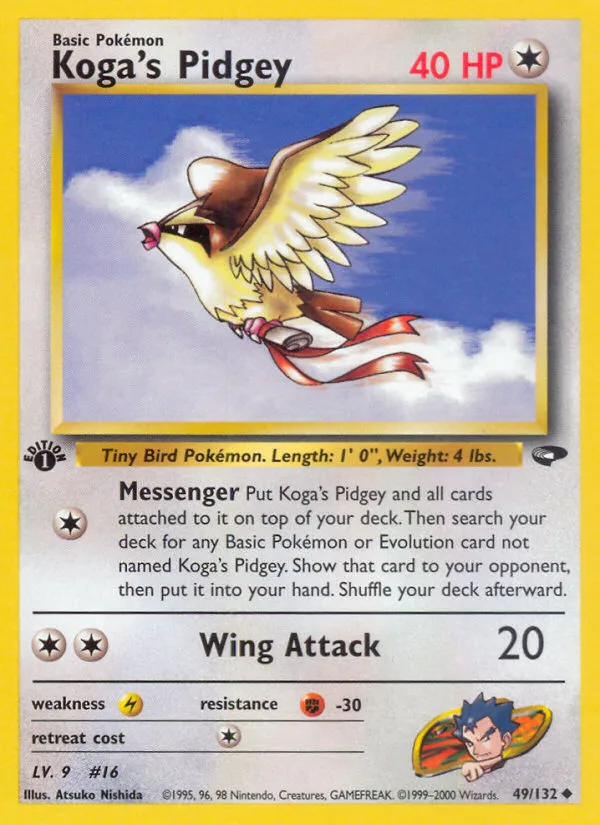Koga's Pidgey, Gym Challenge #49/132