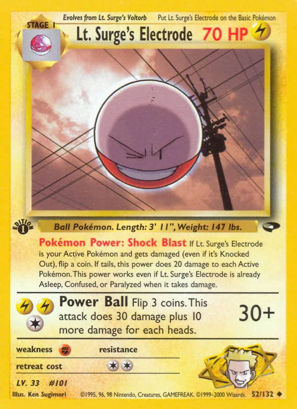 Lt. Surge's Electrode, Gym Challenge #52/132