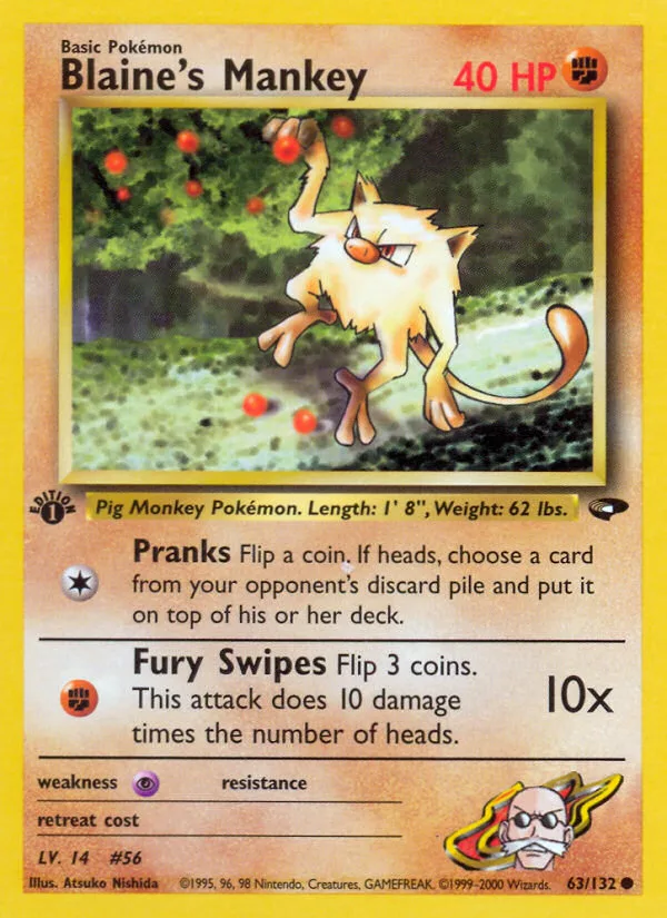 Blaine's Mankey, Gym Challenge #63/132