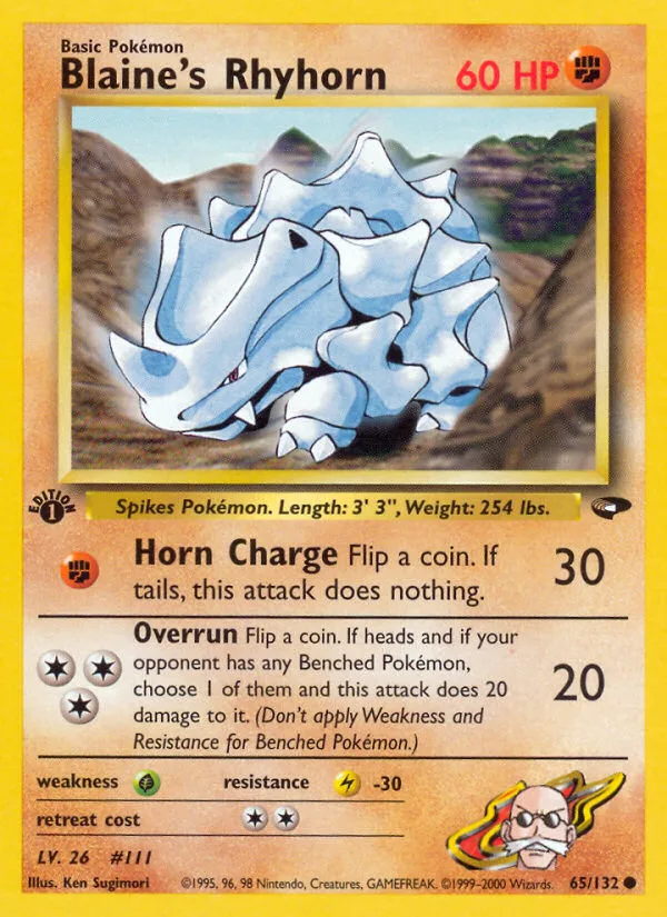 Blaine's Rhyhorn, Gym Challenge #65/132