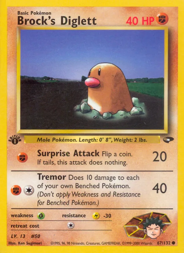 Brock's Diglett, Gym Challenge #67/132
