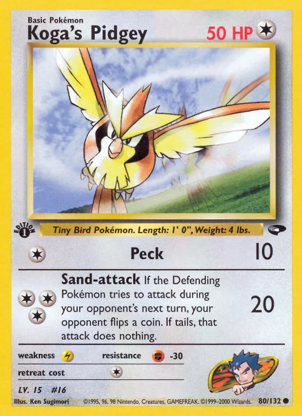 Koga's Pidgey, Gym Challenge #80/132