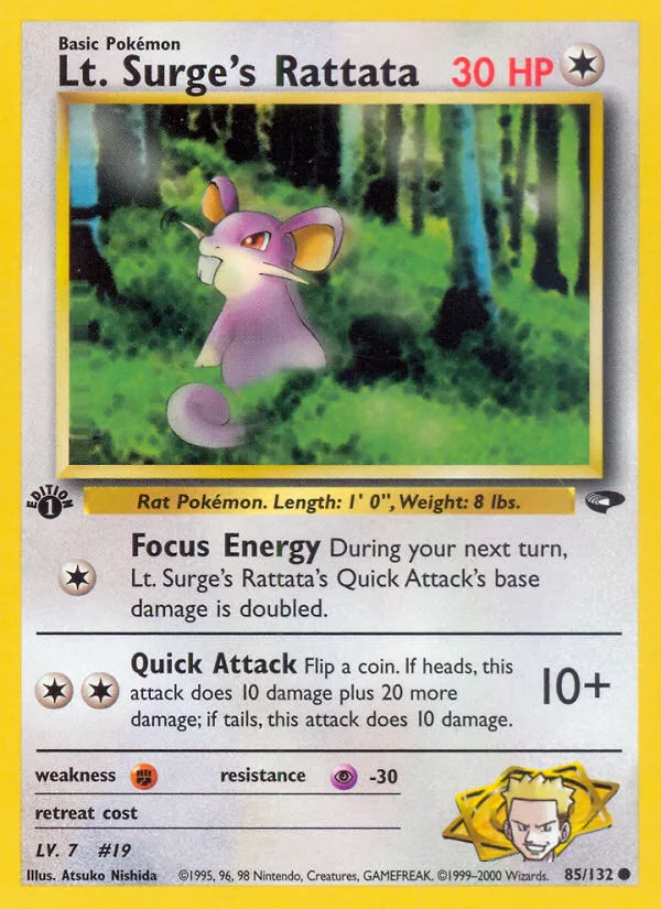 Lt. Surge's Rattata, Gym Challenge #85/132