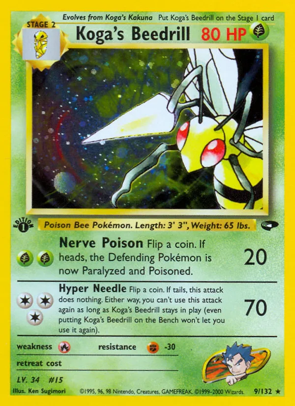 Koga's Beedrill, Gym Challenge #9/132