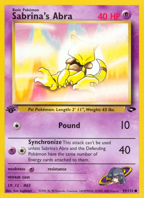 Sabrina's Abra, Gym Challenge #93/132