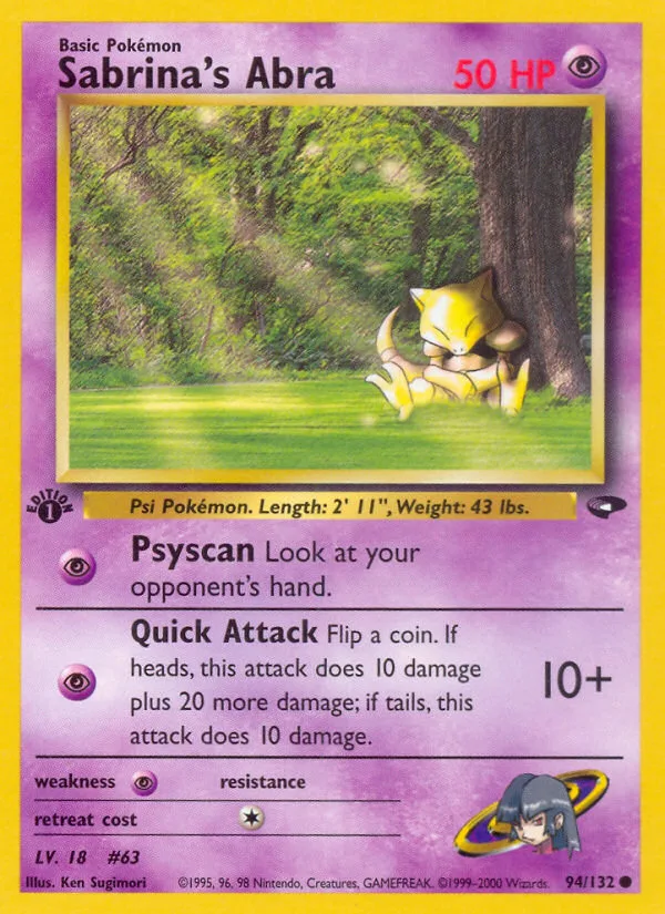 Sabrina's Abra, Gym Challenge #94/132