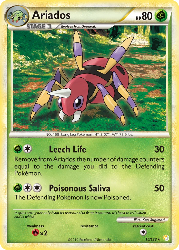 Ariados, HeartGold & SoulSilver #15/123