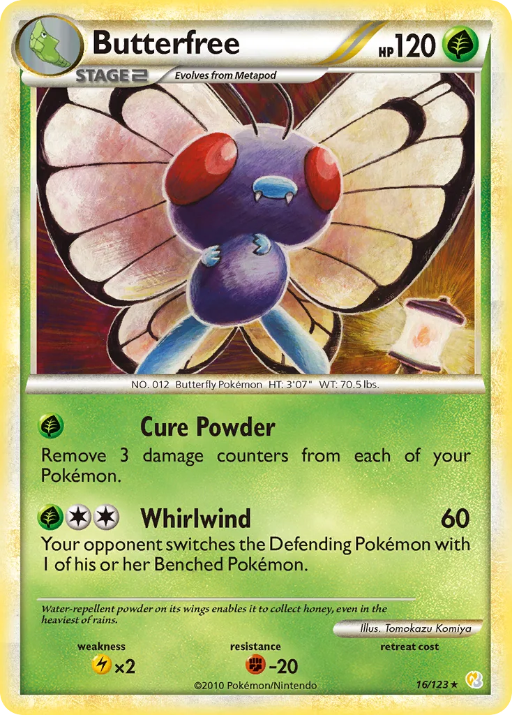 Butterfree, HeartGold & SoulSilver #16/123