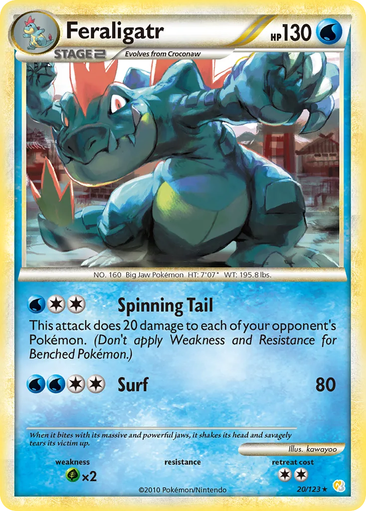 Feraligatr, HeartGold & SoulSilver #20/123