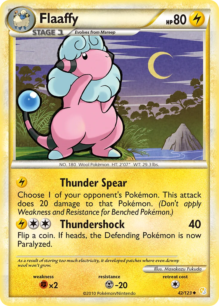 Flaaffy, HeartGold & SoulSilver #42/123