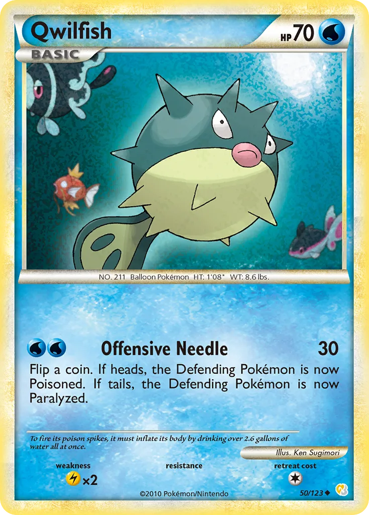 Qwilfish, HeartGold & SoulSilver #50/123