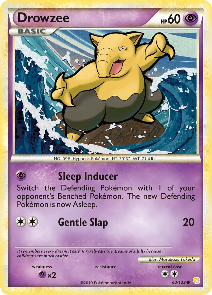 Drowzee, HeartGold & SoulSilver #62/123