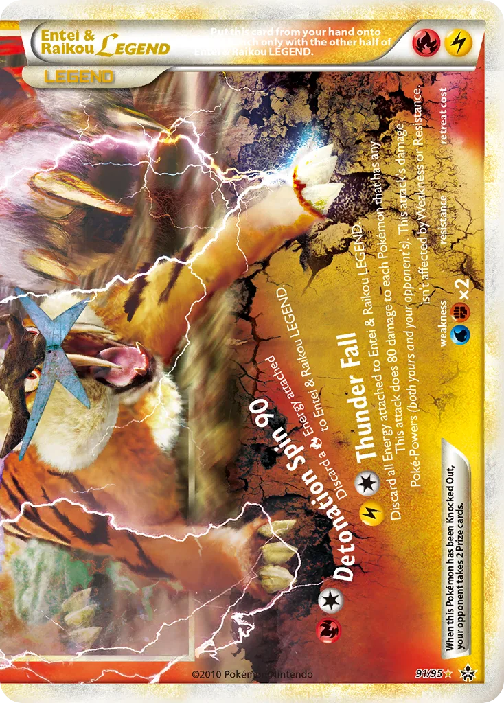 Entei & Raikou LEGEND, HS—Unleashed #91/95
