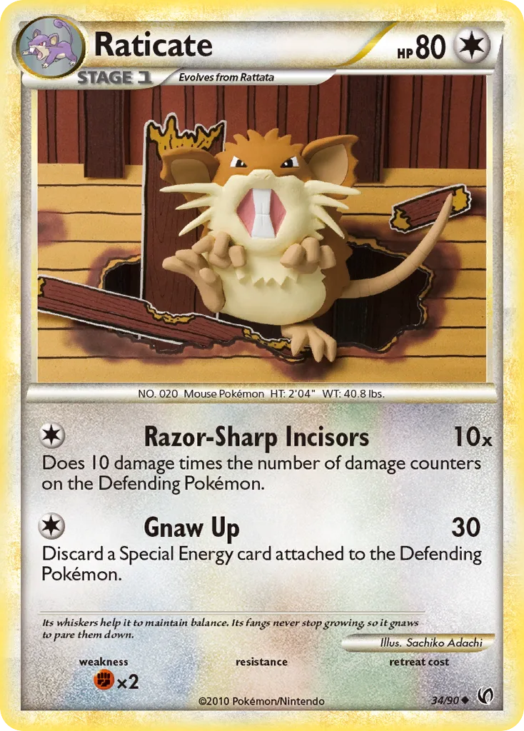 Raticate, HS—Undaunted #34/90