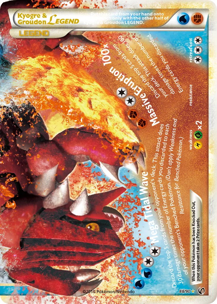 Kyogre & Groudon LEGEND, HS—Undaunted #88/90