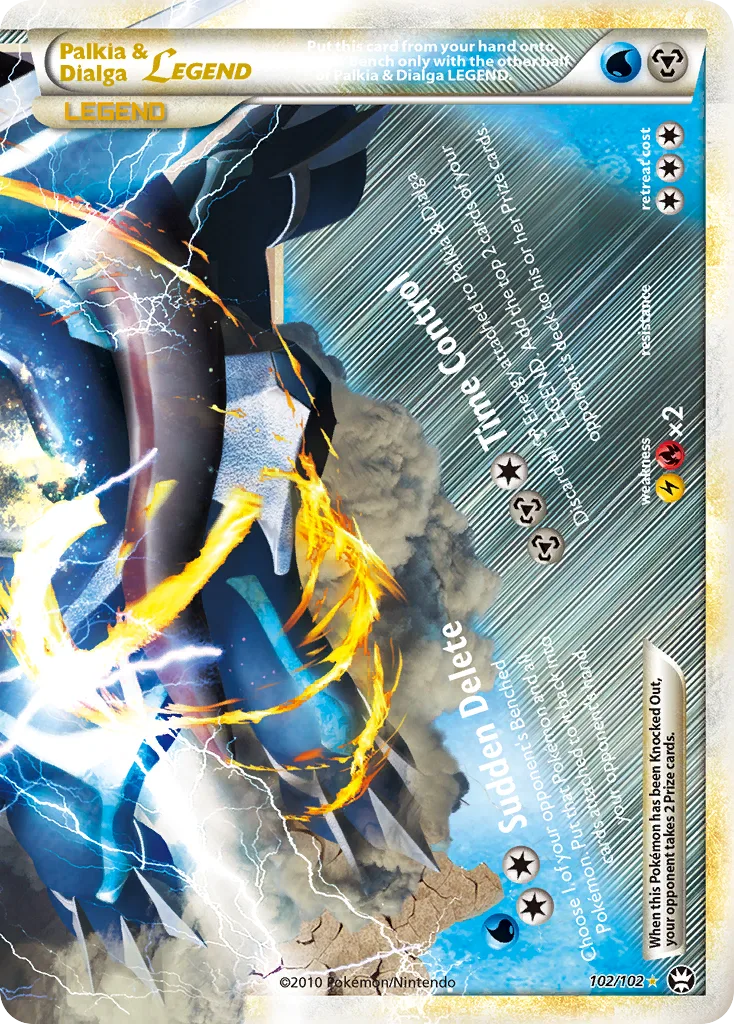 Palkia & Dialga LEGEND, HS—Triumphant #102/102