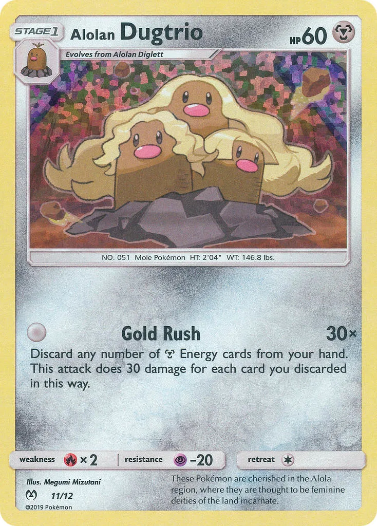 Alolan Dugtrio, McDonald's Collection 2019 #11/12