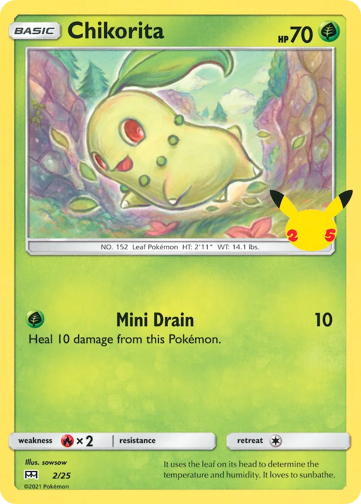 Chikorita, McDonald's Collection 2021 #2/25