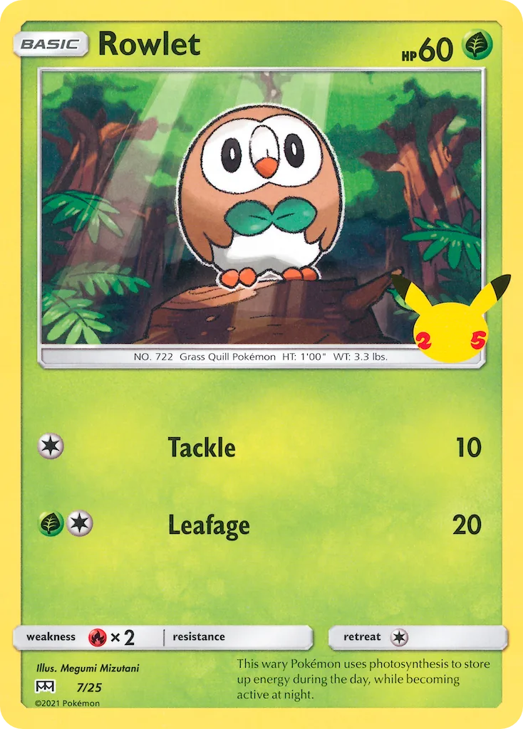 Rowlet, McDonald's Collection 2021 #7/25