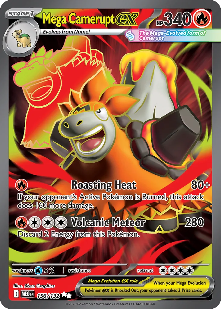 Mega Camerupt ex, Mega Evolution #156/132