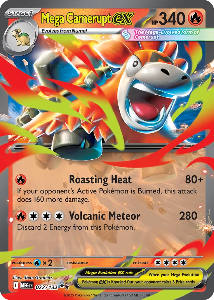 Mega Camerupt ex, Mega Evolution #022/132