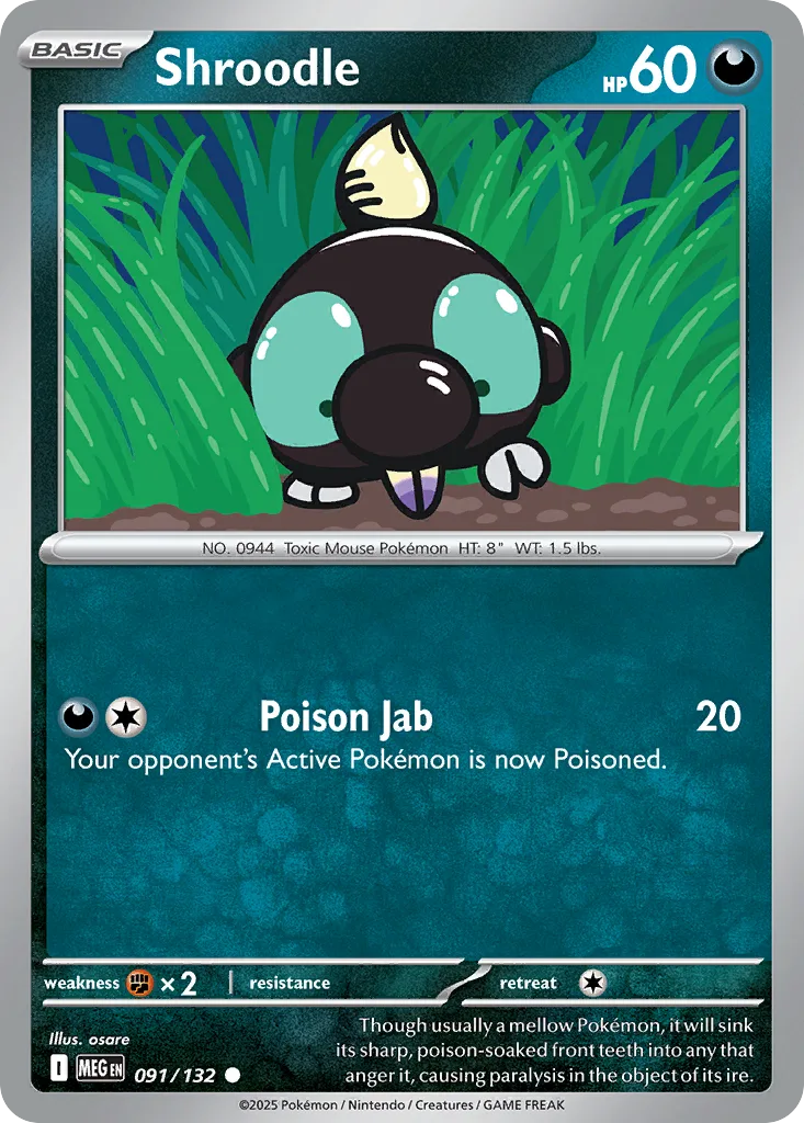 Shroodle, Mega Evolution #091/132