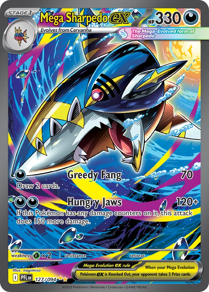 Mega Sharpedo ex, Phantasmal Flames #127/094