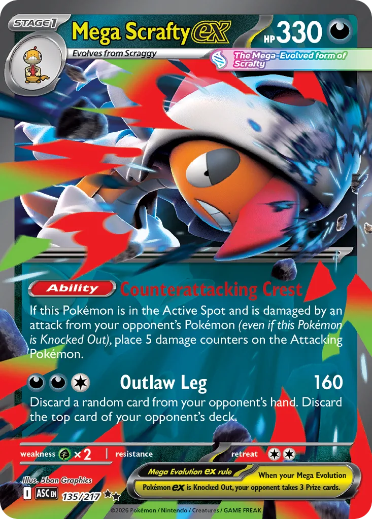 Mega Scrafty ex, Ascended Heroes #135/217