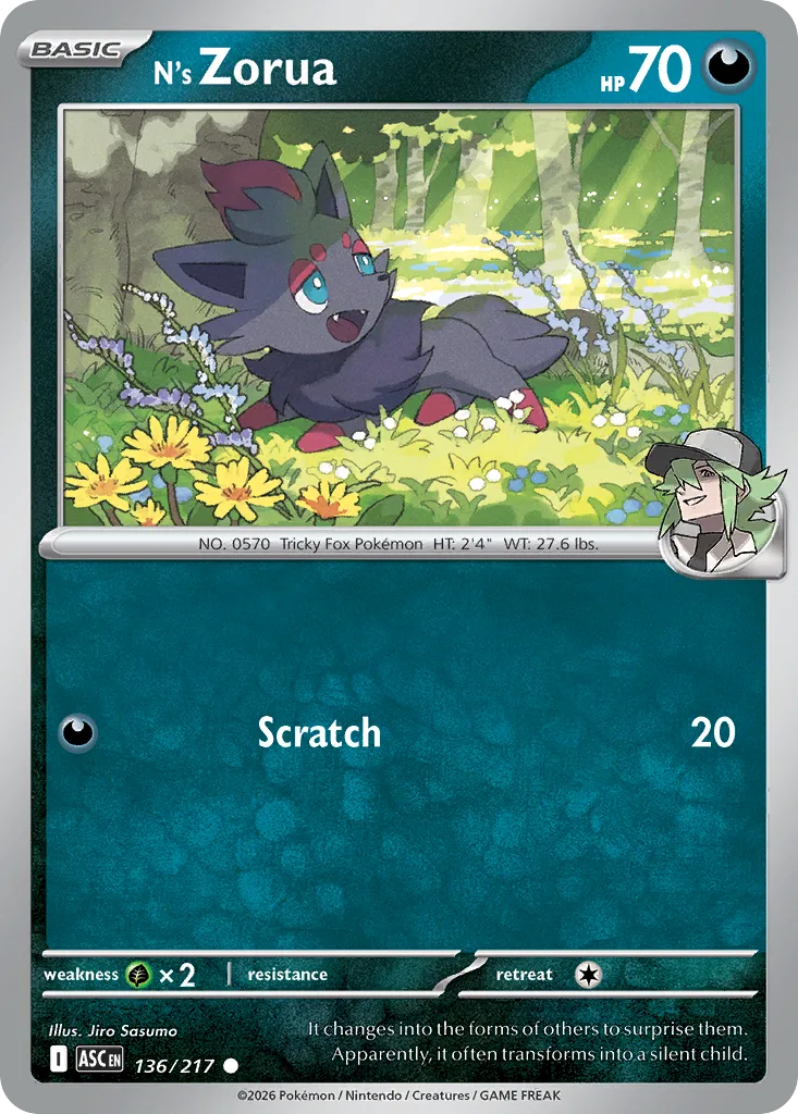N's Zorua, Ascended Heroes #136/217