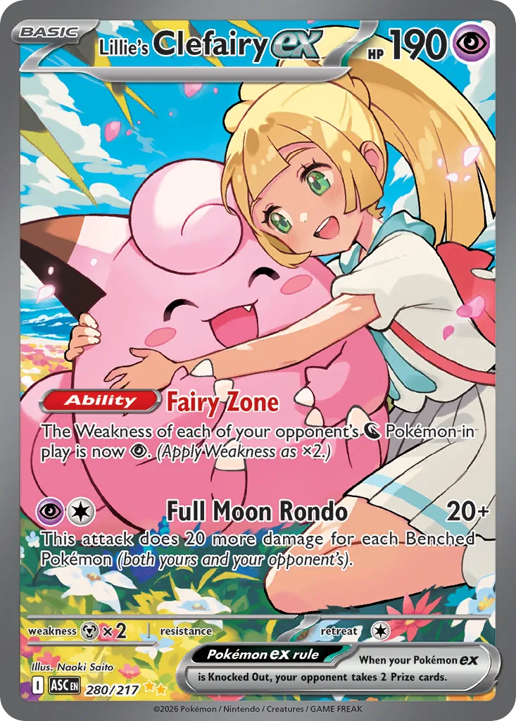 Lillie's Clefairy ex, Ascended Heroes #280/217