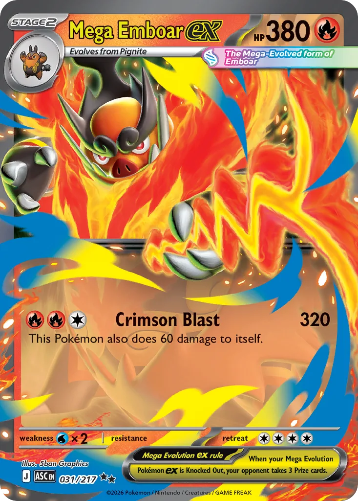 Mega Emboar ex, Ascended Heroes #031/217