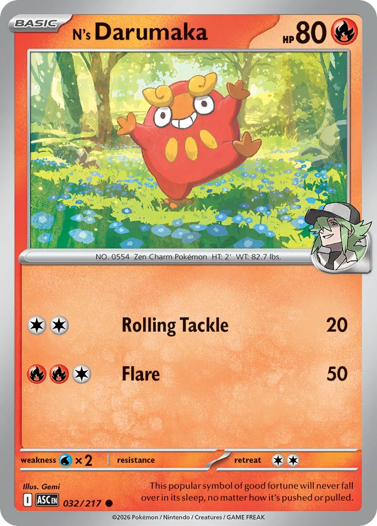 N's Darumaka, Ascended Heroes #032/217