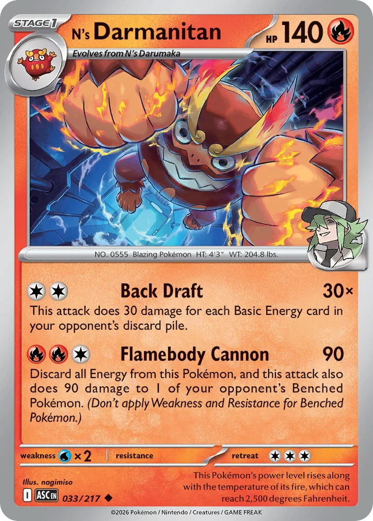 N's Darmanitan, Ascended Heroes #033/217