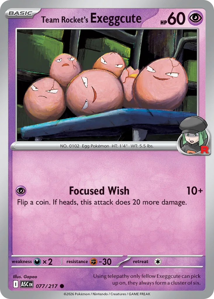 Team Rocket's Exeggcute, Ascended Heroes #077/217