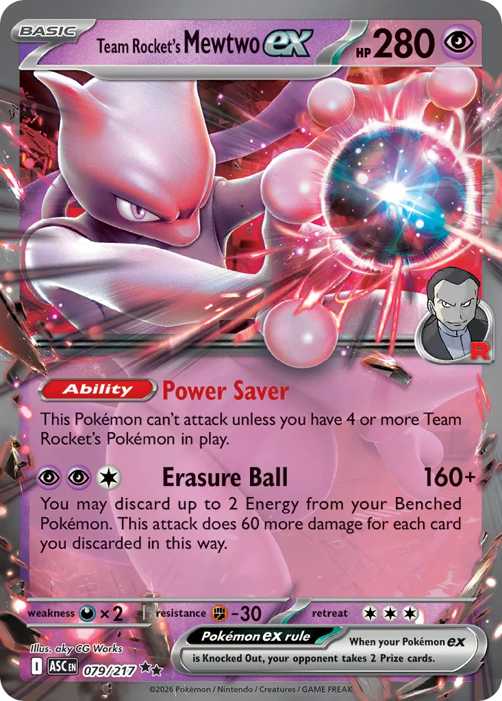 Team Rocket's Mewtwo ex, Ascended Heroes #079/217