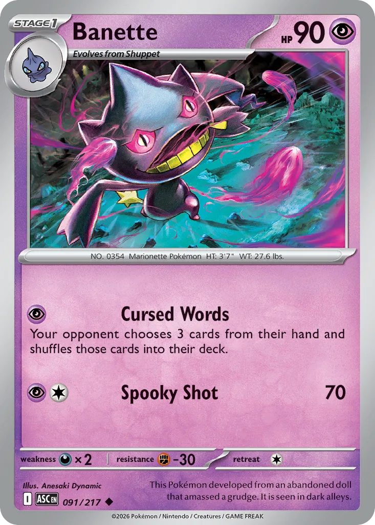 Banette, Ascended Heroes #091/217