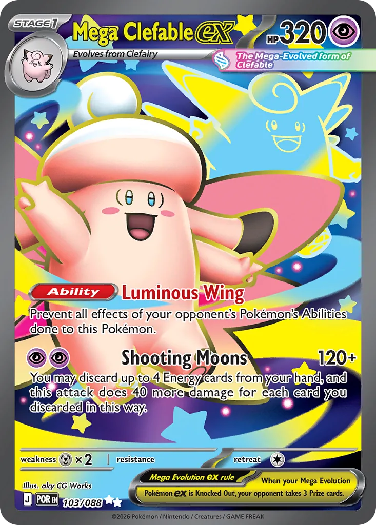 Mega Clefable ex, Perfect Order #103/088