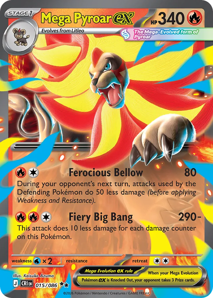 Mega Pyroar ex, Chaos Rising #015/086