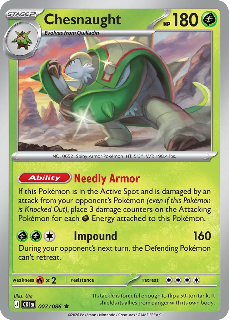 Chesnaught, Chaos Rising #007/086