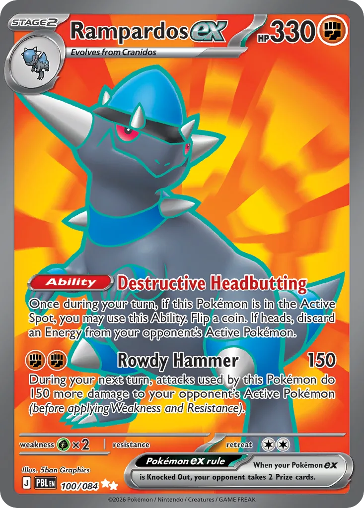 Rampardos ex, Pitch Black #100/084