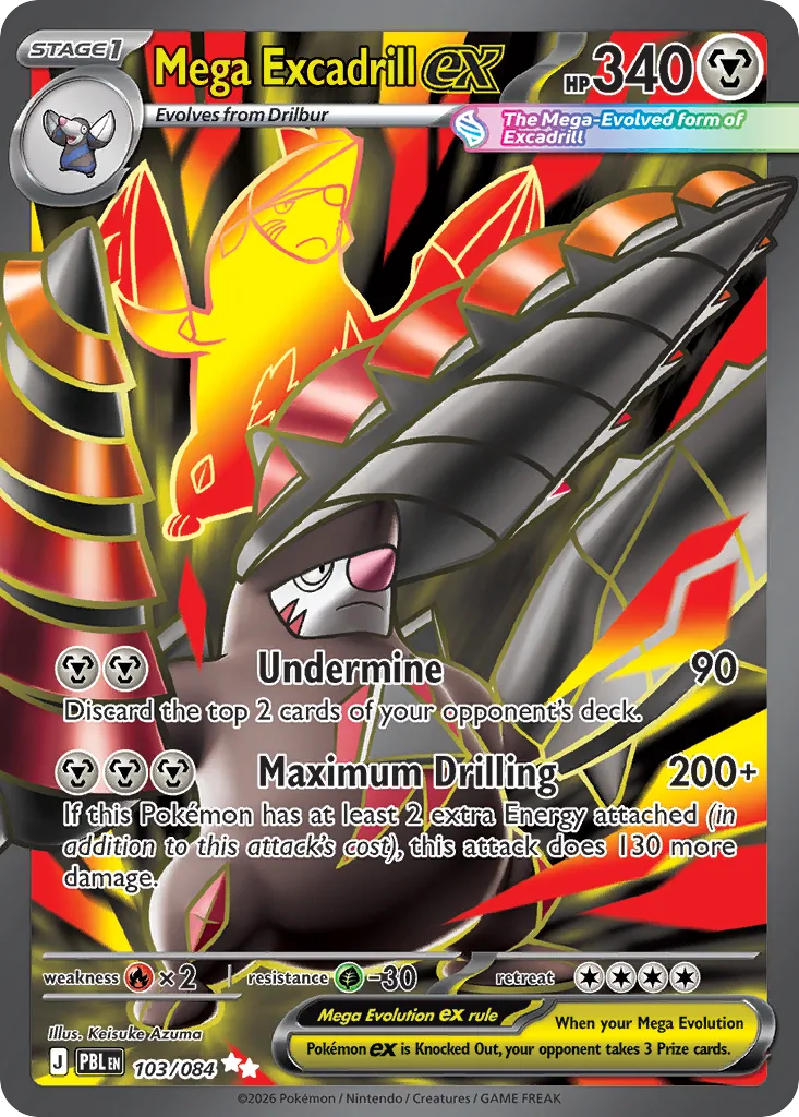 Mega Excadrill ex, Pitch Black #103/084