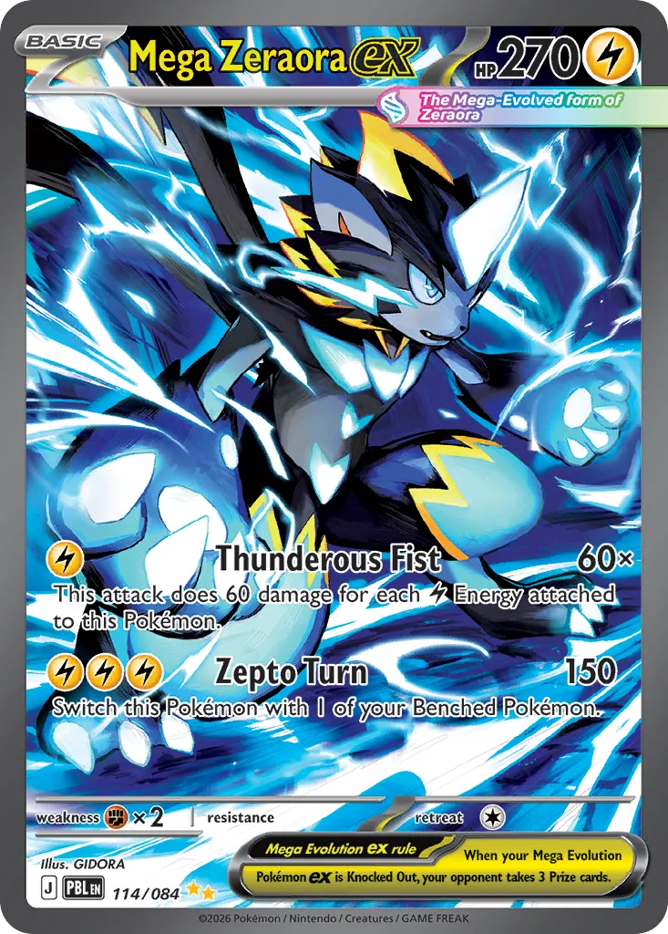 Mega Zeraora ex, Pitch Black #114/084