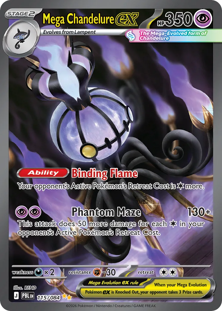 Mega Chandelure ex, Pitch Black #115/084