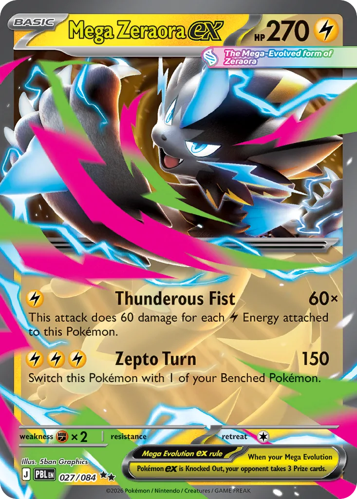 Mega Zeraora ex, Pitch Black #027/084